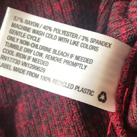 *NEW! MOCK TURTLENECK RUCHED LONG SLEEVE KNIT SWEATER PULL OVER DRESS MEDIUM - Picture 3 of 4